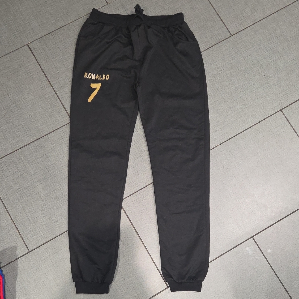 Black Joggers with Ronaldo 7 Print